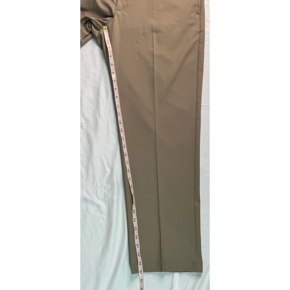 Haggar Mens Cool Right Performance Flex Classic Fit Pants Khaki 36x30